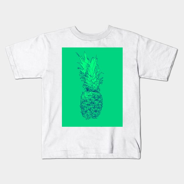 Pineapple No. 4 Kids T-Shirt by asanaworld